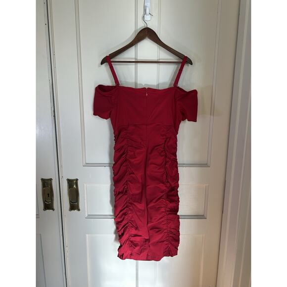 Torrid Marilyn Monroe Midi Ruched Off Shoulder Dress Womens Size 10 Red NWT - Picture 4 of 10